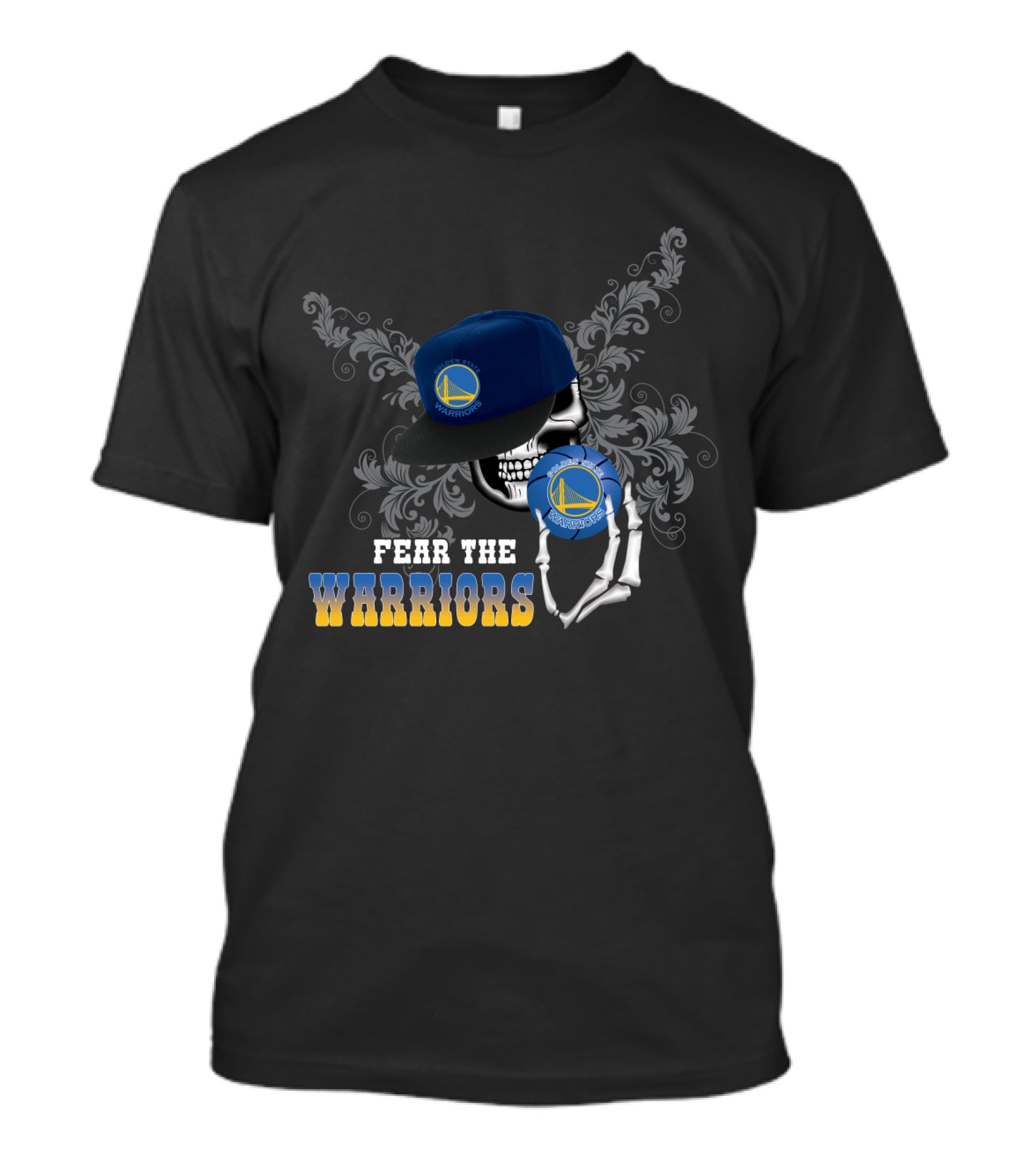 Fear The Warriors Golden State Skull T-Shirt