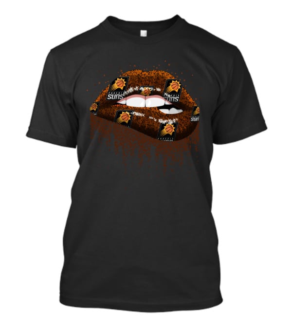 Phoenix Suns Lips Fan Art Featuring Logos T-Shirt