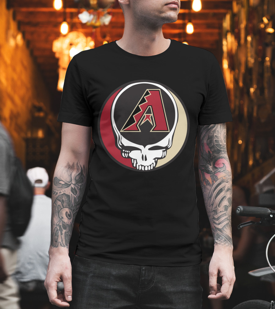 Arizona Diamondbacks Grateful Dead Skull Design for Fans T-Shirt