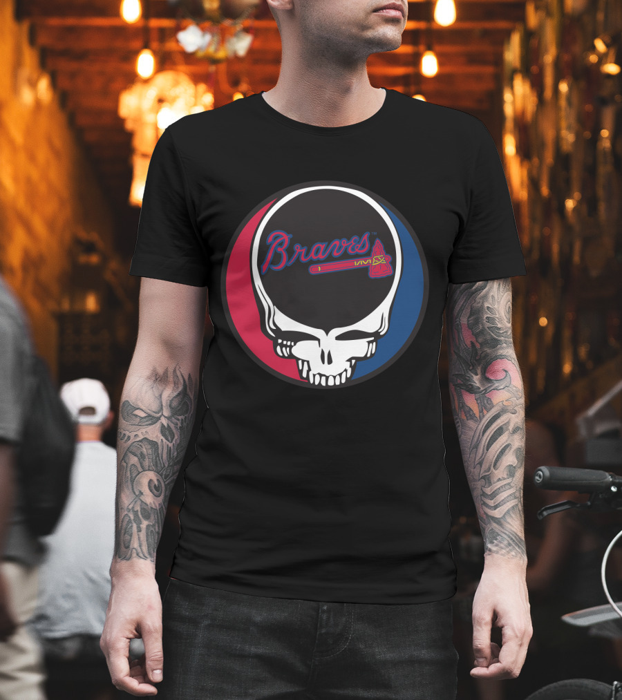 Braves and Grateful Dead Iconic Skull Logo Mashup T-Shirt