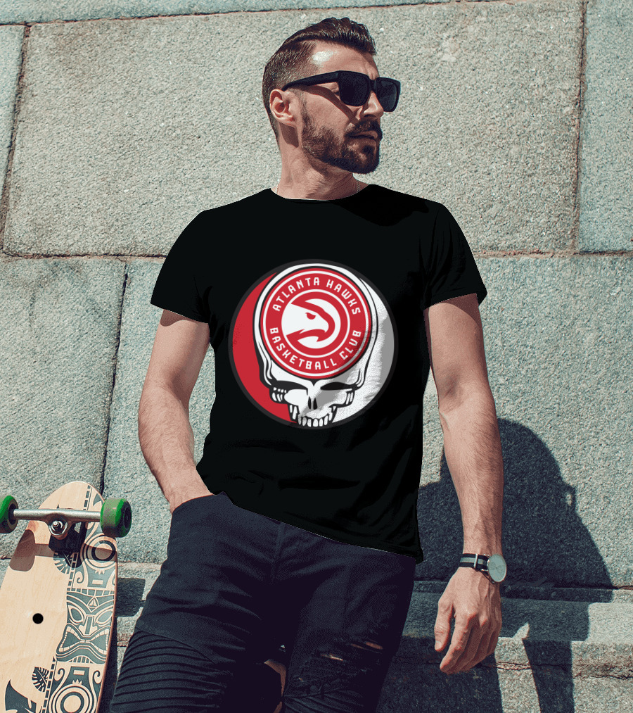 Atlanta Hawks Basketball Club Grateful Dead Skull T-Shirt
