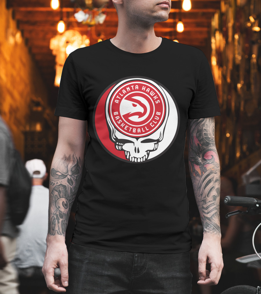 Atlanta Hawks Basketball Club Grateful Dead Skull T-Shirt