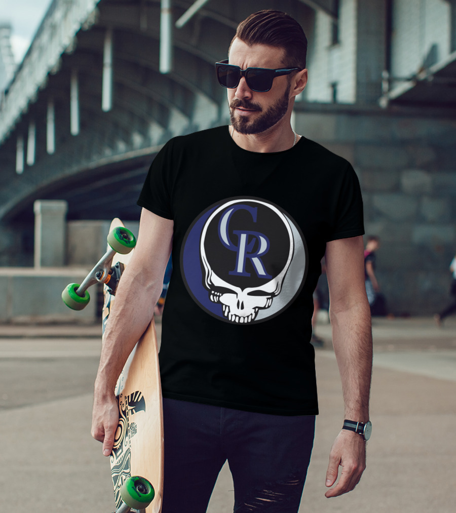 Grateful Dead Steal Your Face Colorado Rockies CR Logo Fusion T-Shirt