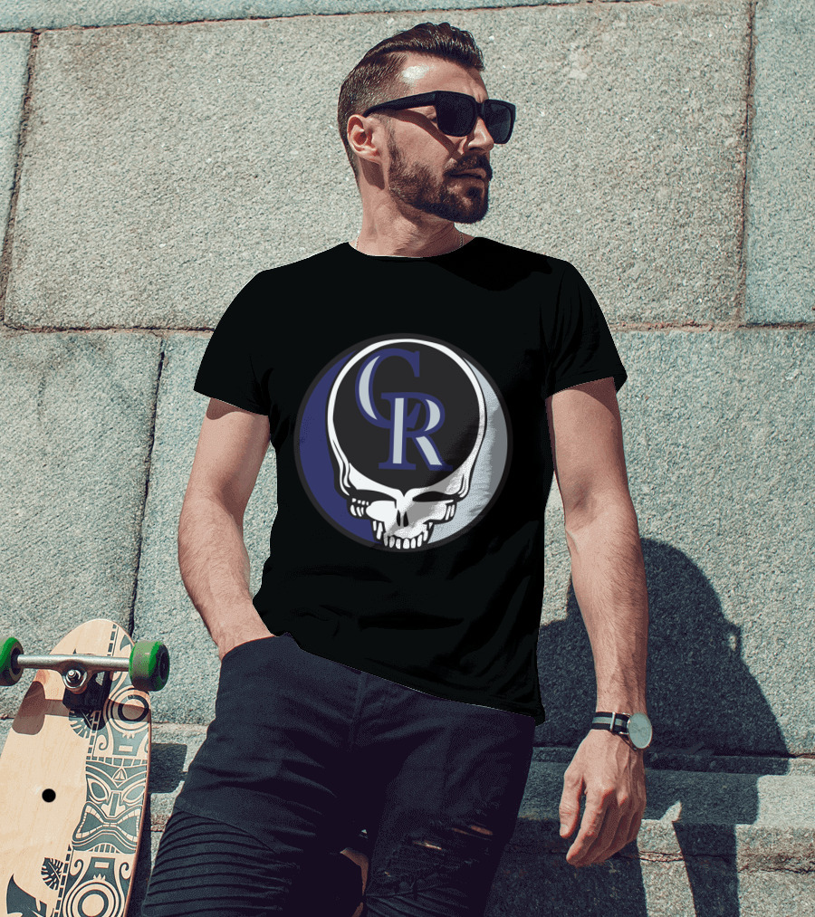Grateful Dead Steal Your Face Colorado Rockies CR Logo Fusion T-Shirt