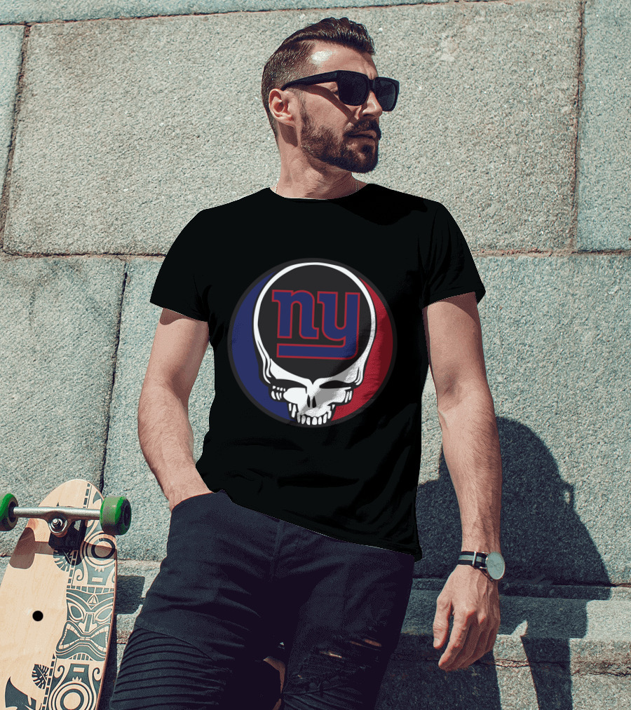Grateful Dead New York Giants Skull Logo Fusion For Fans T-Shirt