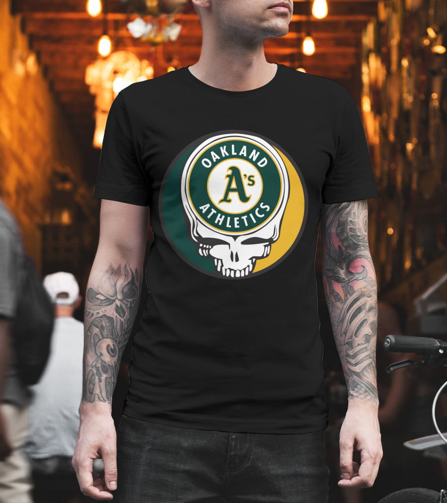 Oakland Athletics Skull Logo Grateful Dead Fan T-Shirt