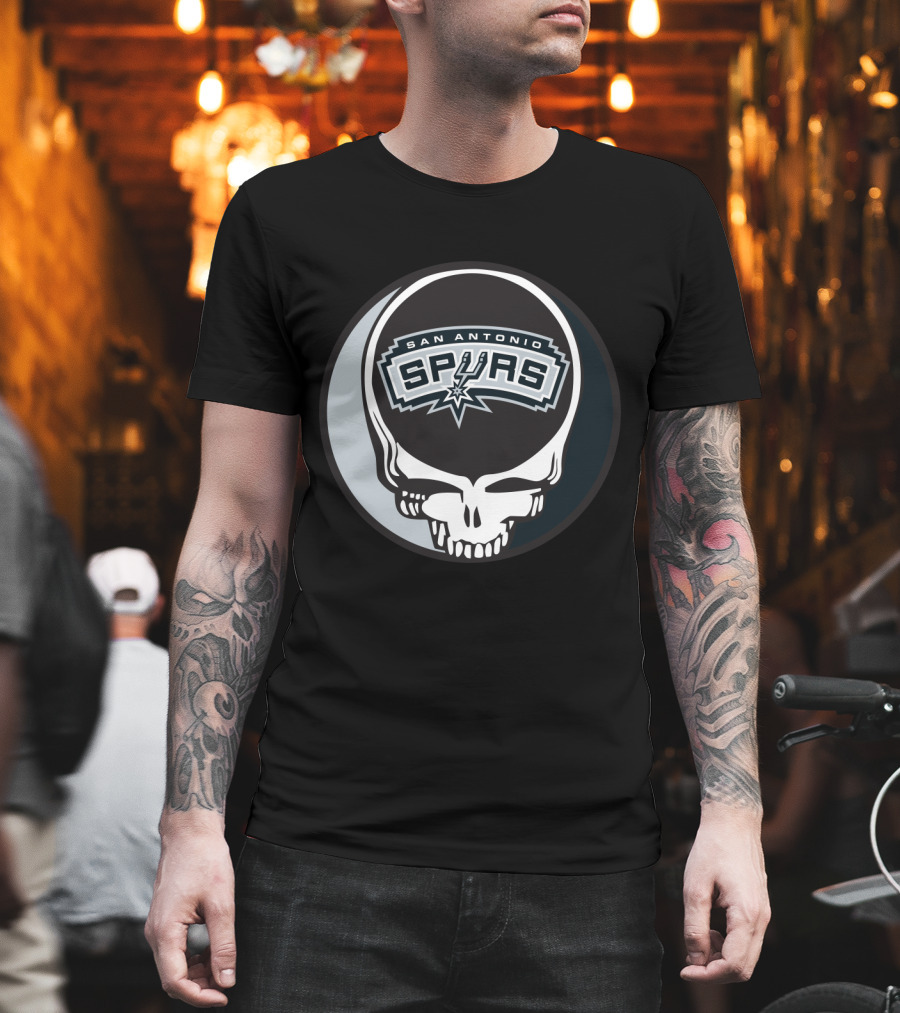 San Antonio Spurs Grateful Dead Skull T-Shirt