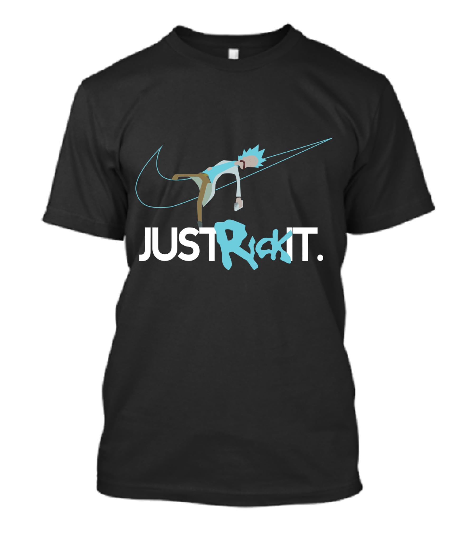 Rick And Morty Just Rick It Swoosh Spoof T-Shirt
