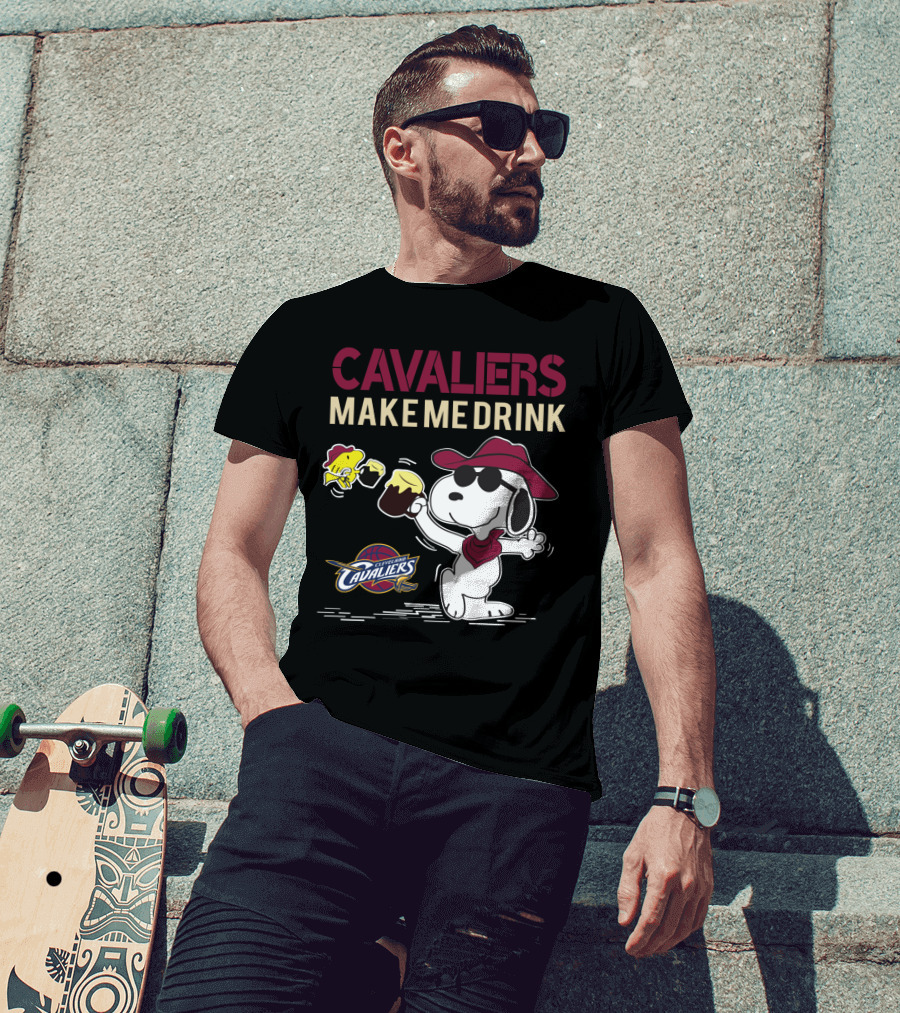 Cavaliers Make Me Drink Cleveland Cavaliers Snoopy T-Shirt