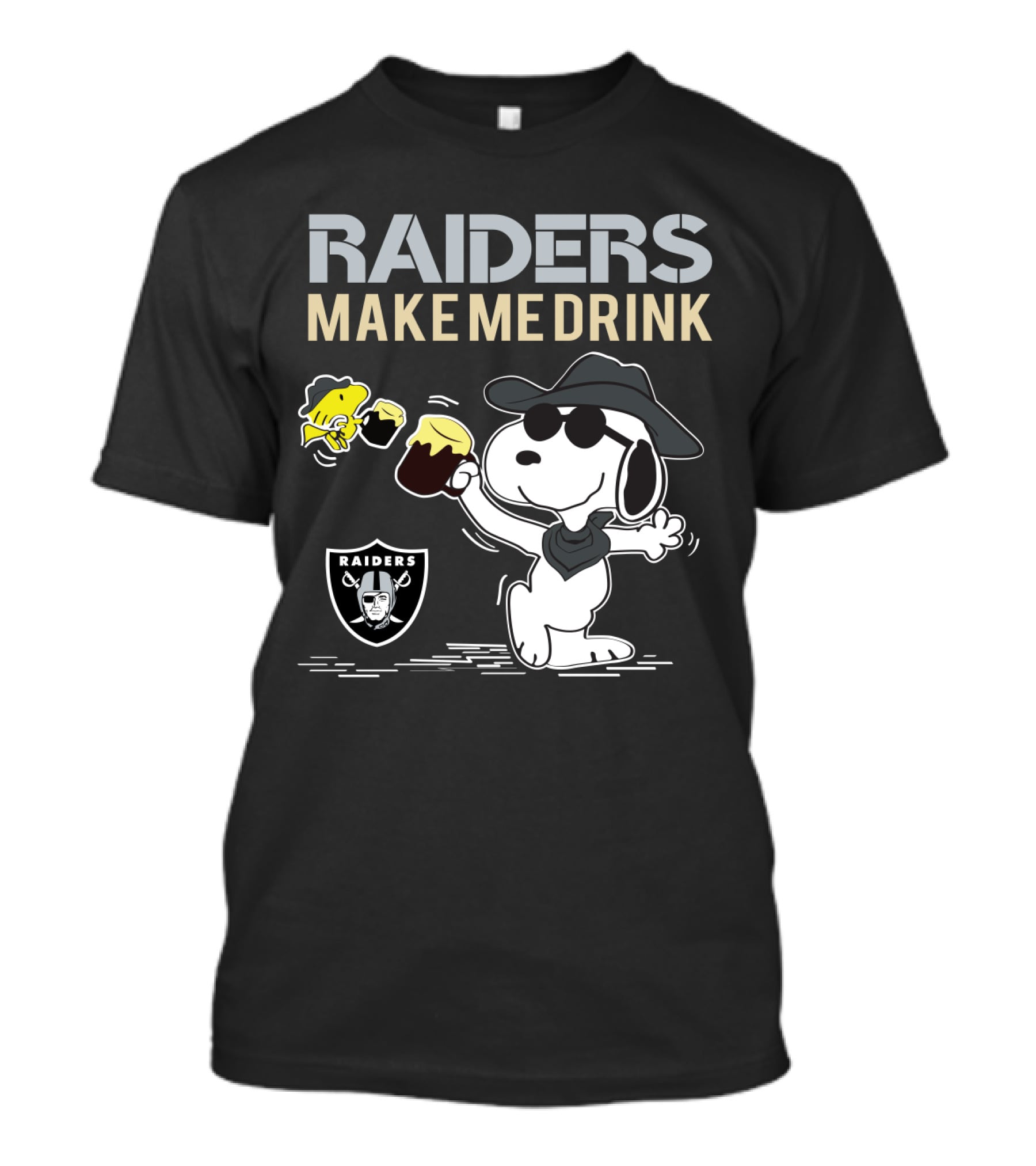 Raiders Make Me Drink Snoopy Oakland Fans T-Shirt