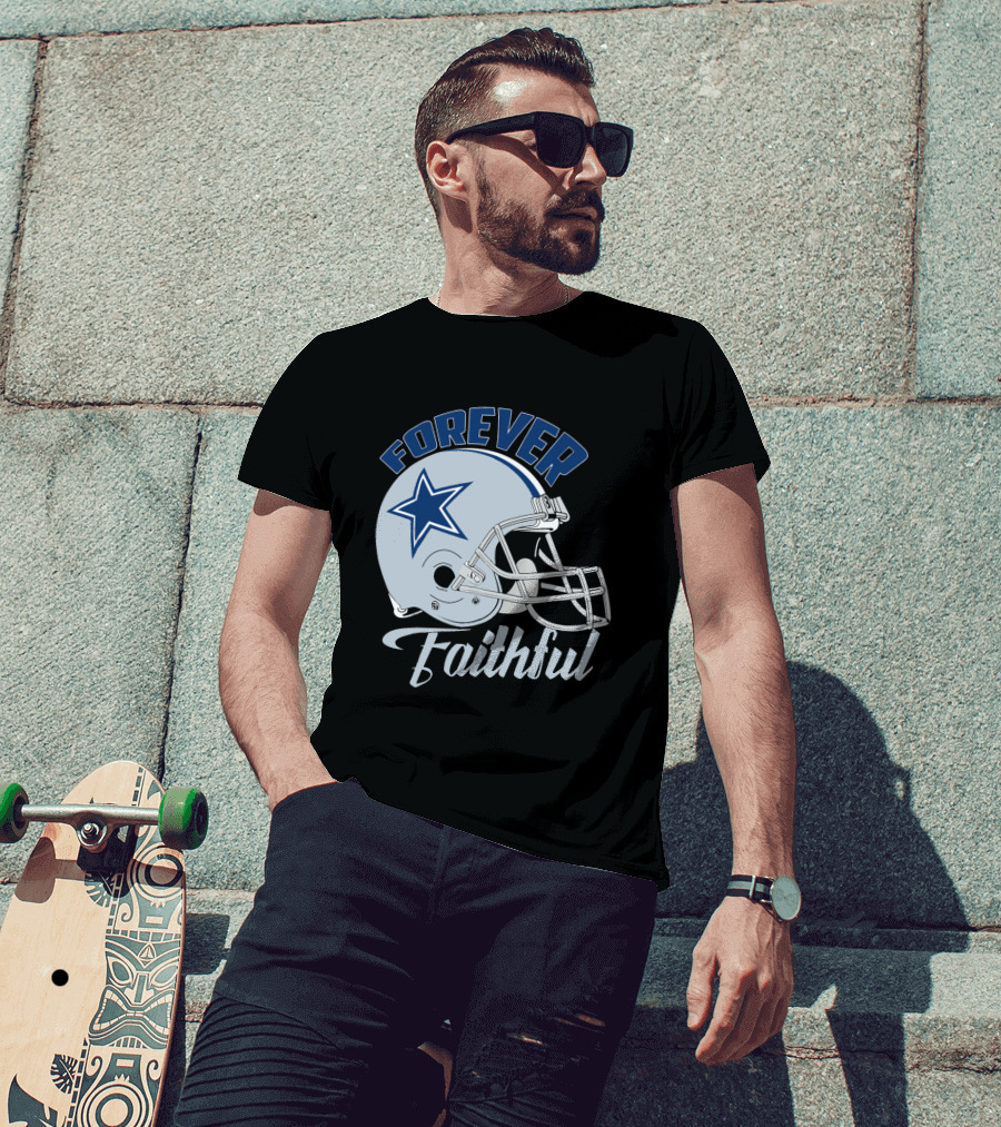 Forever Faithful Dallas Cowboy Helmet Star T-Shirt