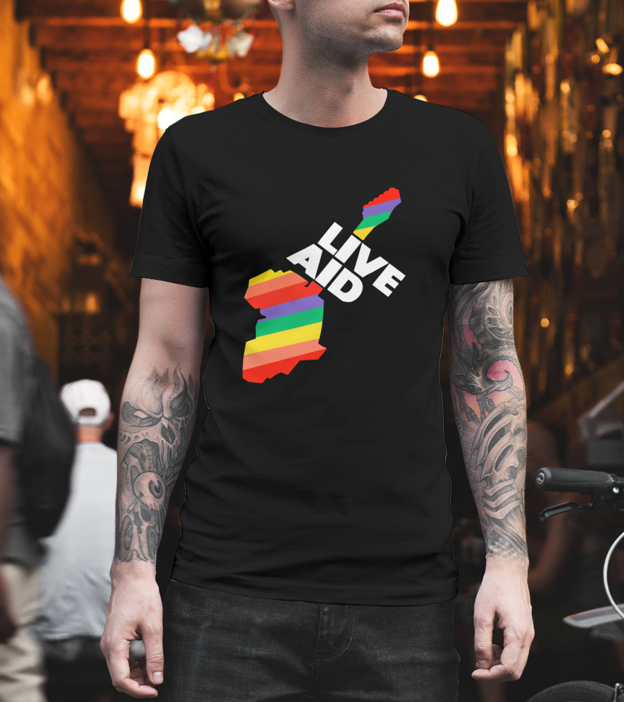 Live Aid 1985 Rainbow Africa Symbol T-Shirt