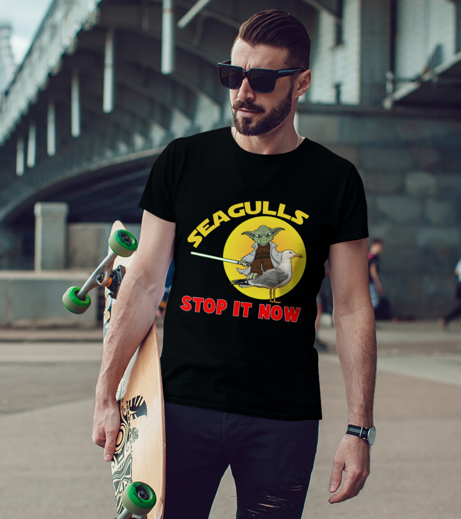 Seagulls Stop It Now Yoda Star Wars T-Shirt