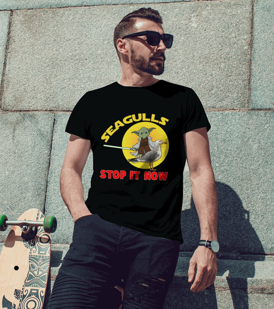 Seagulls Stop It Now Yoda Star Wars T-Shirt
