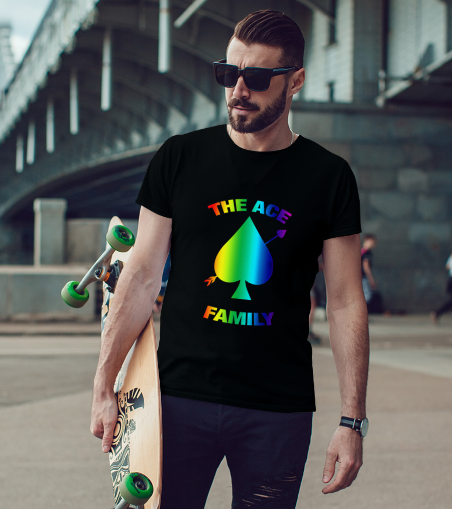 The Ace Family Rainbow Spade With Arrow T-Shirt