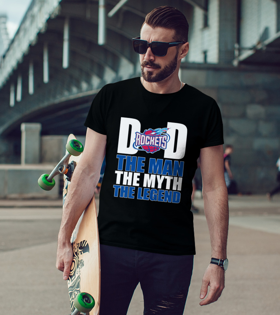 Houston Rockets Dad The Man The Myth The Legend Father's Day T-Shirt