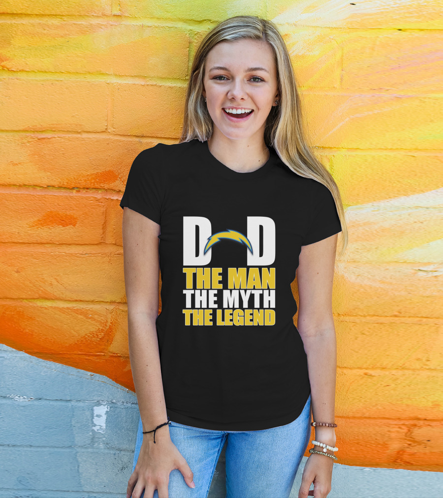 Los Angeles Chargers Dad The Man The Myth The Legend Father's Day Gift T-Shirt