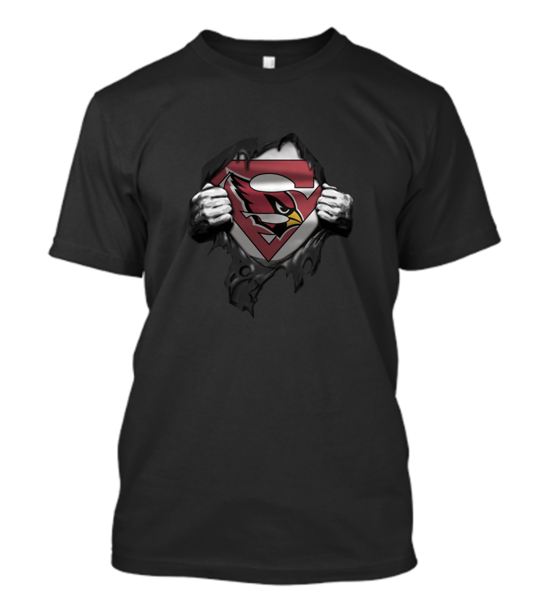 Arizona Cardinals Superman Logo Fan Crossover T-Shirt