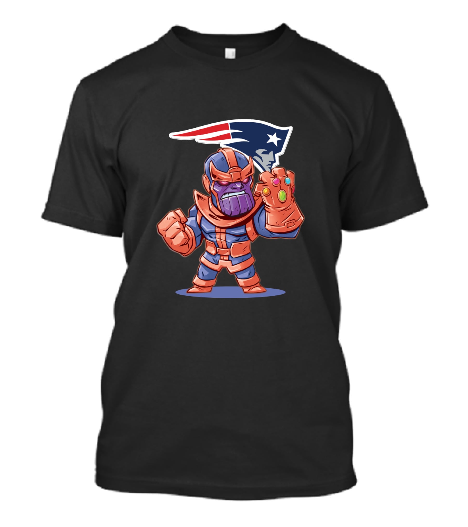 Thanos And New England Patriots Mashup Fan Crossover T-Shirt
