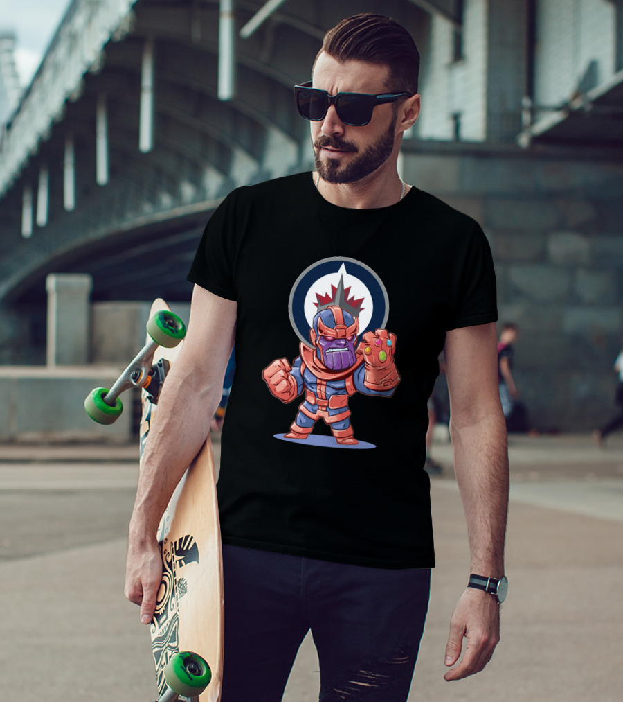 Thanos Meets Winnipeg Jets Fans With Infinity Gauntlet T-Shirt
