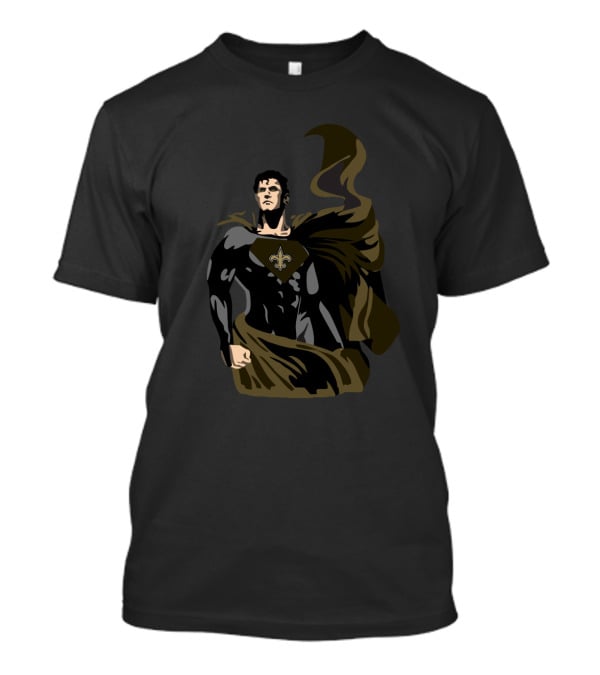Superman New Orleans Saints Fleur De Lis Fan T-Shirt