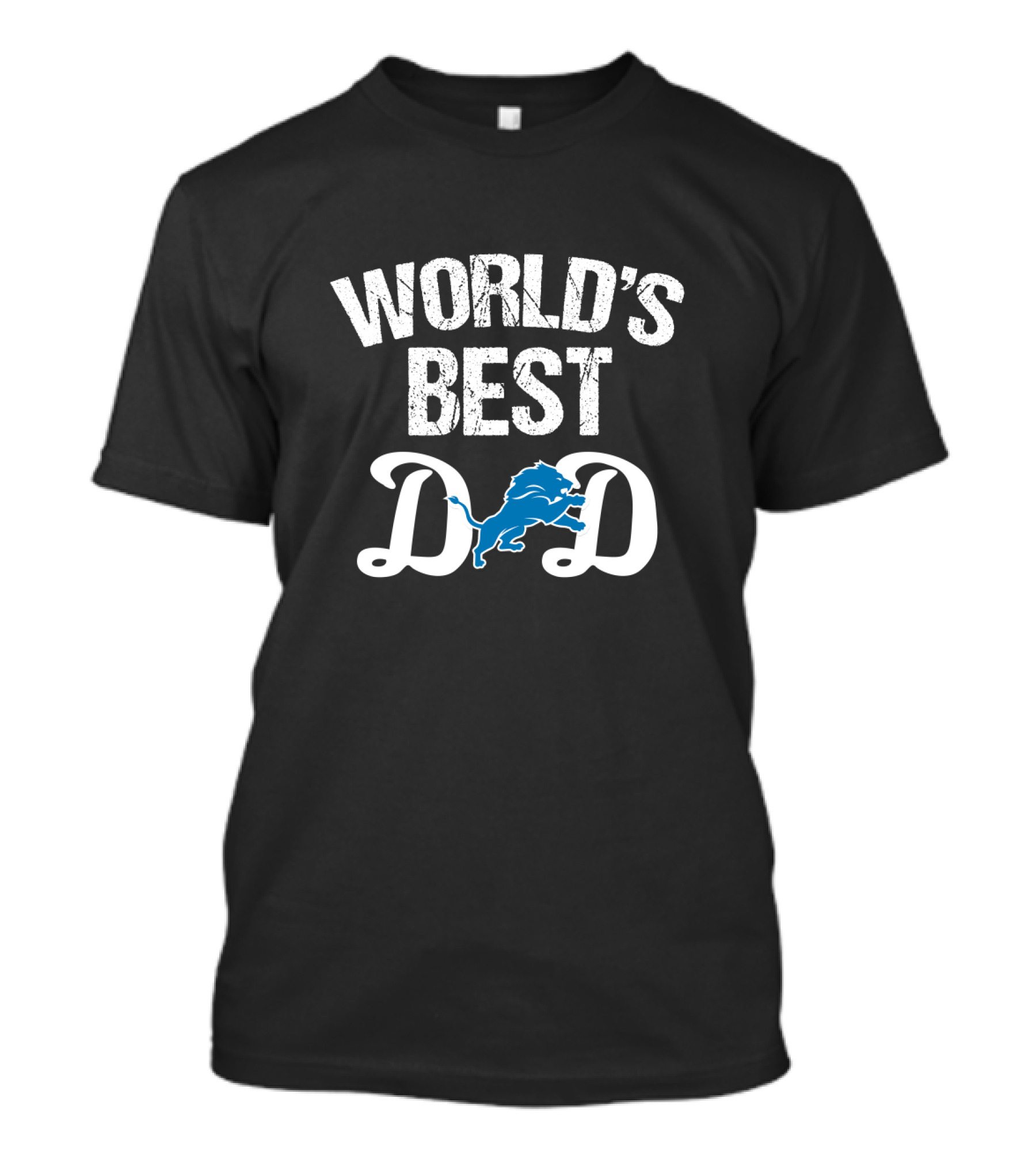 World's Best Dad Detroit Lions Fan T-Shirt