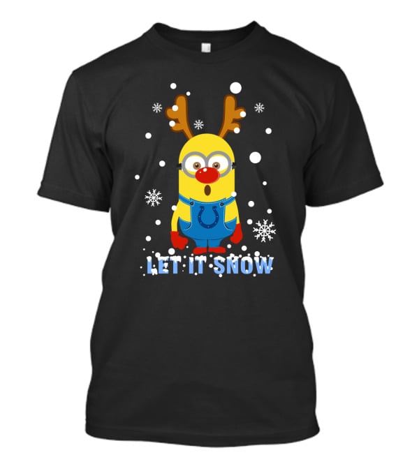 Let It Snow Indianapolis Colts Minion Xmas Fans T-Shirt
