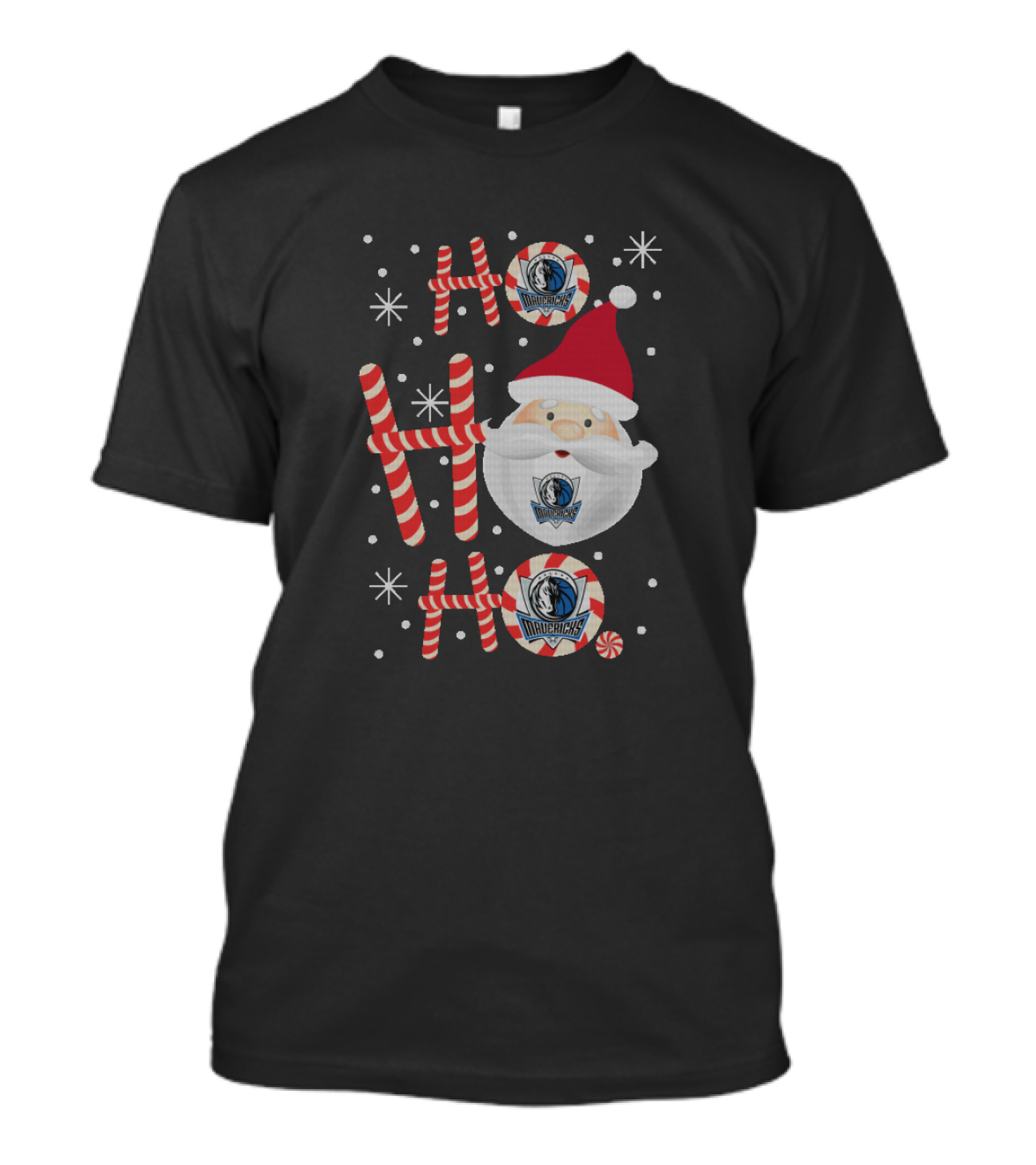 Ho Ho Ho Christmas Dallas Mavericks Fans Santa Hat T-Shirt