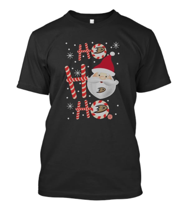 Santa Ho Ho Ho Anaheim Ducks Christmas T-Shirt