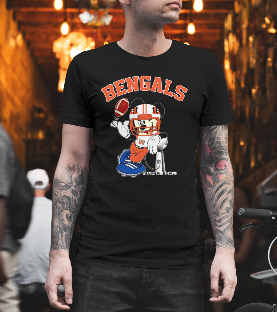 Bengals Super Bowl Nfl Mickey Football T-Shirt