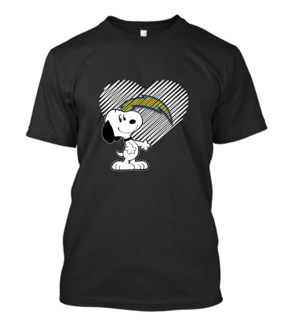 Snoopy Heart Los Angeles Chargers Fans T-Shirt