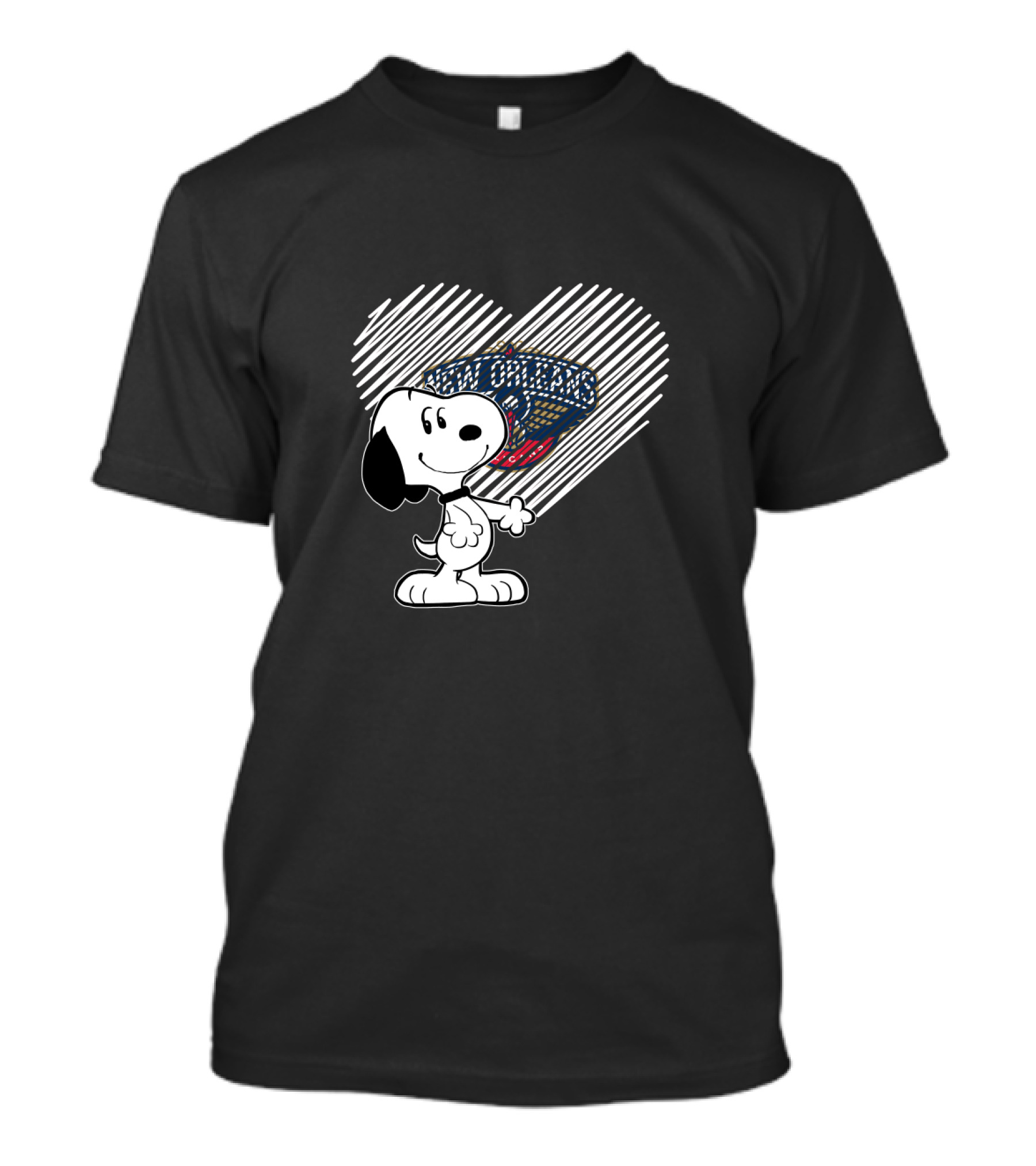 Snoopy Heart New Orleans Pelicans Logo Fandom T-Shirt