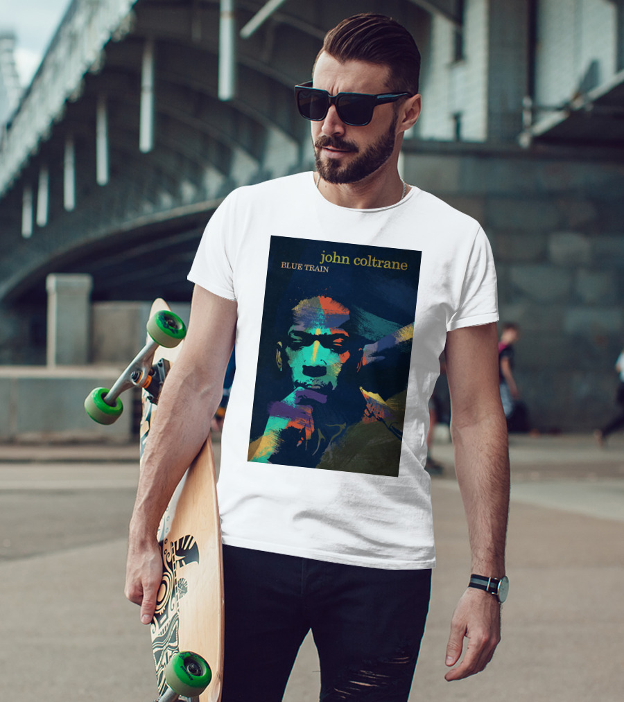 John Coltrane Blue Train Colorful Jazz Music Legend T-Shirt