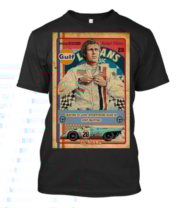 Steve McQueen Racing Gulf Le Mans Michael Delaney Classic 20 T-Shirt