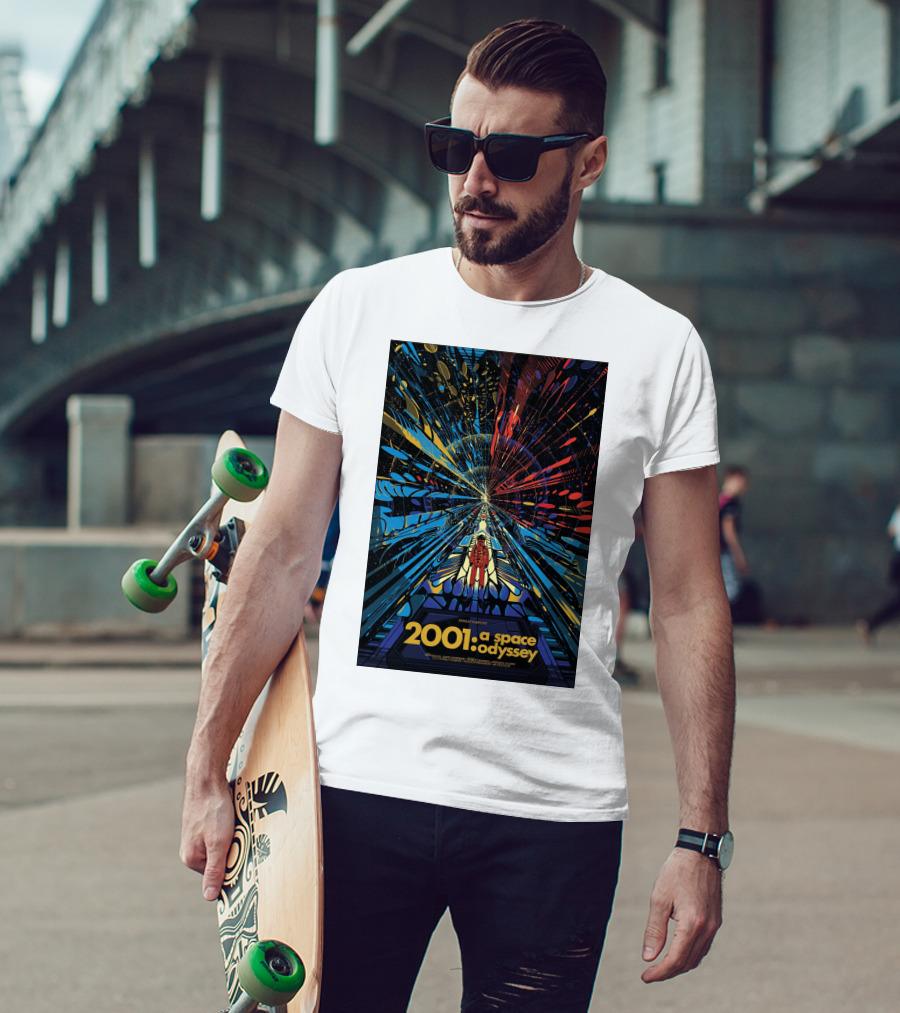 2001: A Space Odyssey Sci-Fi Psychedelic Explosion Astronaut Journey T-Shirt