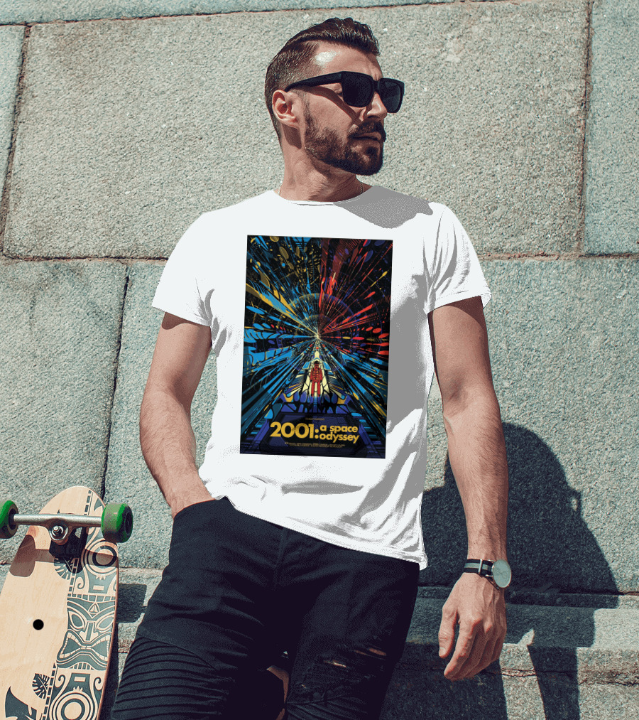 2001: A Space Odyssey Sci-Fi Psychedelic Explosion Astronaut Journey T-Shirt