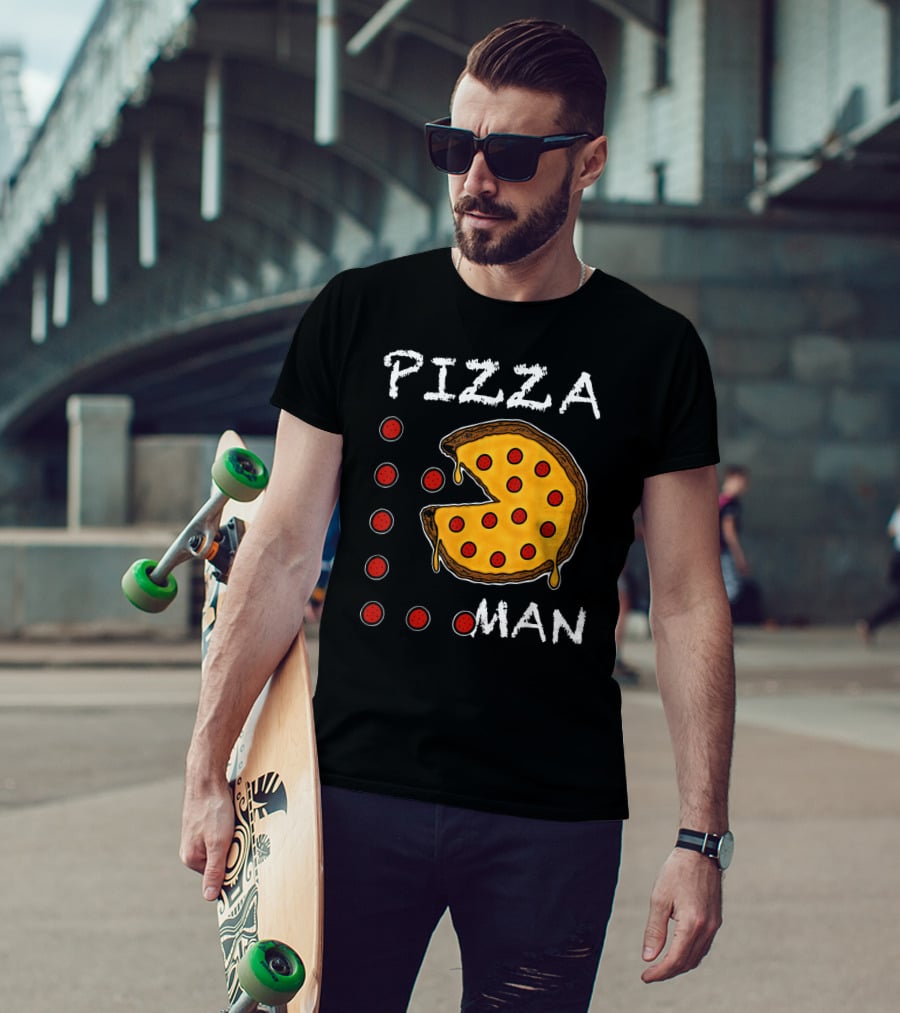 Pizza Man Video Gamer Pizza T-Shirt