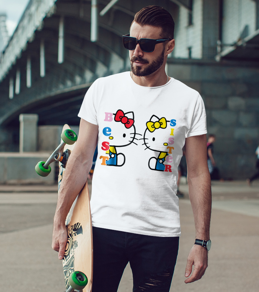 Hello Kitty Mimmy Best Sister Black Bow T-Shirt