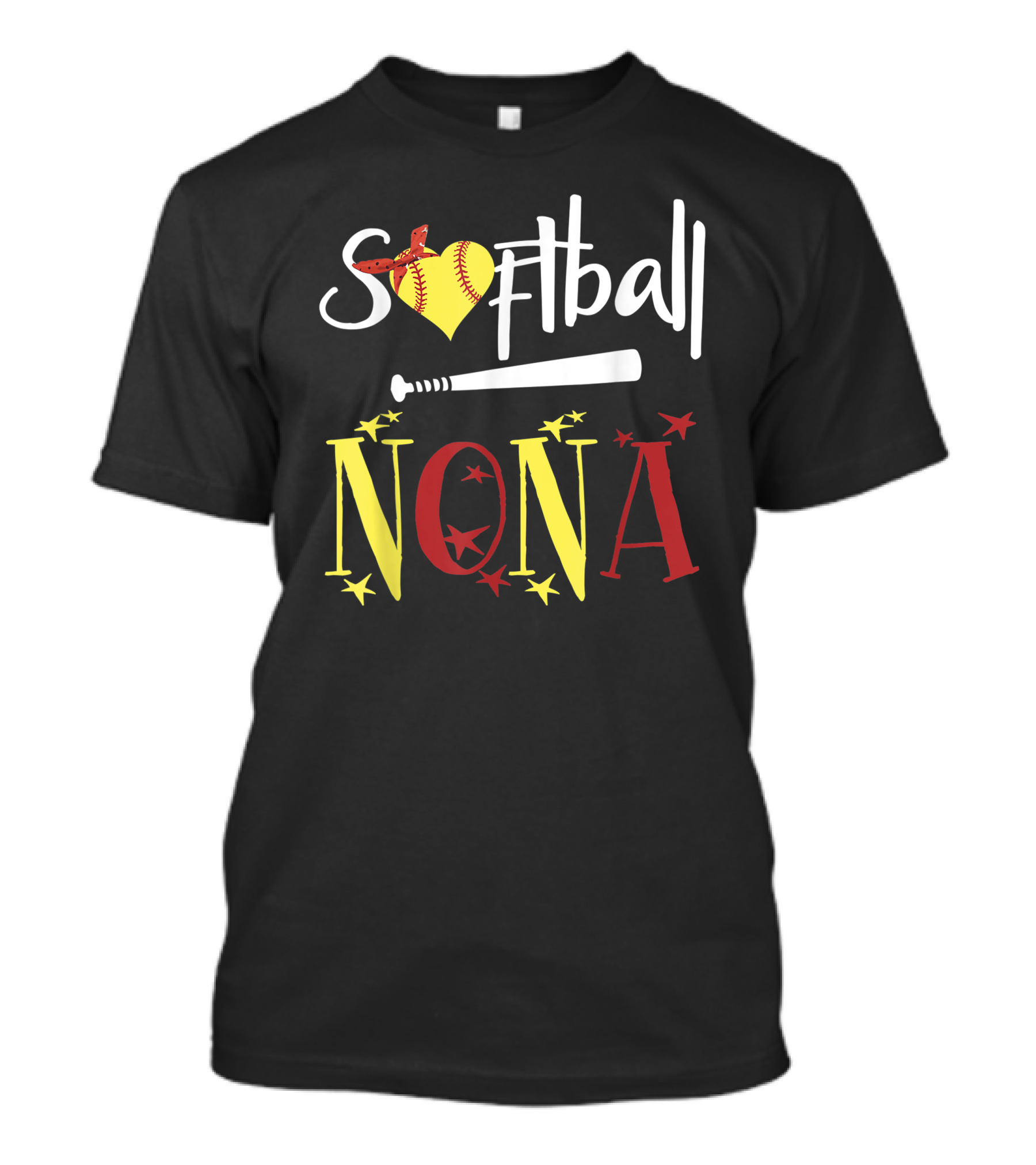 Softball Nona Heart Bat Star T-Shirt