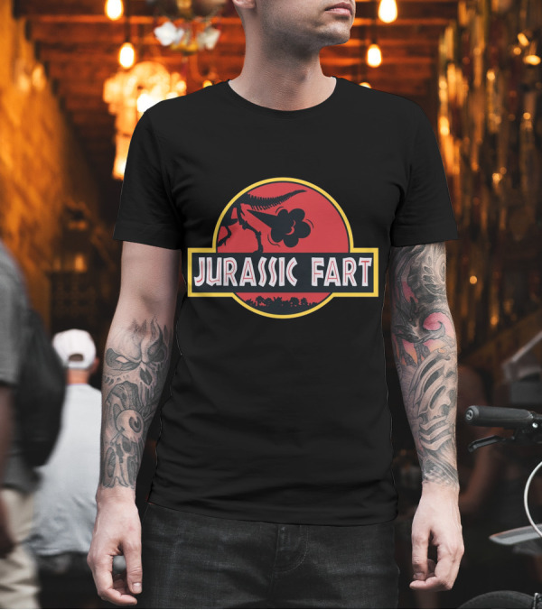 Jurassic Fart Dinosaur Logo Parody Comedy T-Shirt Jurassic Fart Dinosaur Logo Parody Comedy T-Shirt