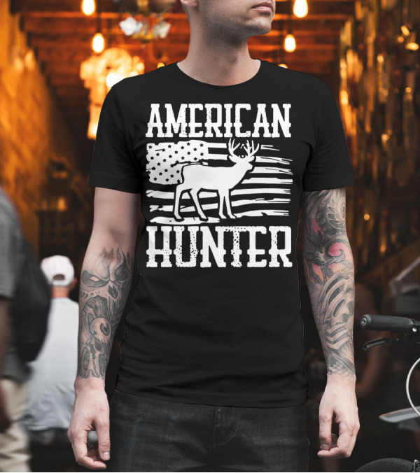 American Flag American Hunter Patriot Party Decor Usa T-Shirt American Flag American Hunter Patriot Party Decor Usa T-Shirt