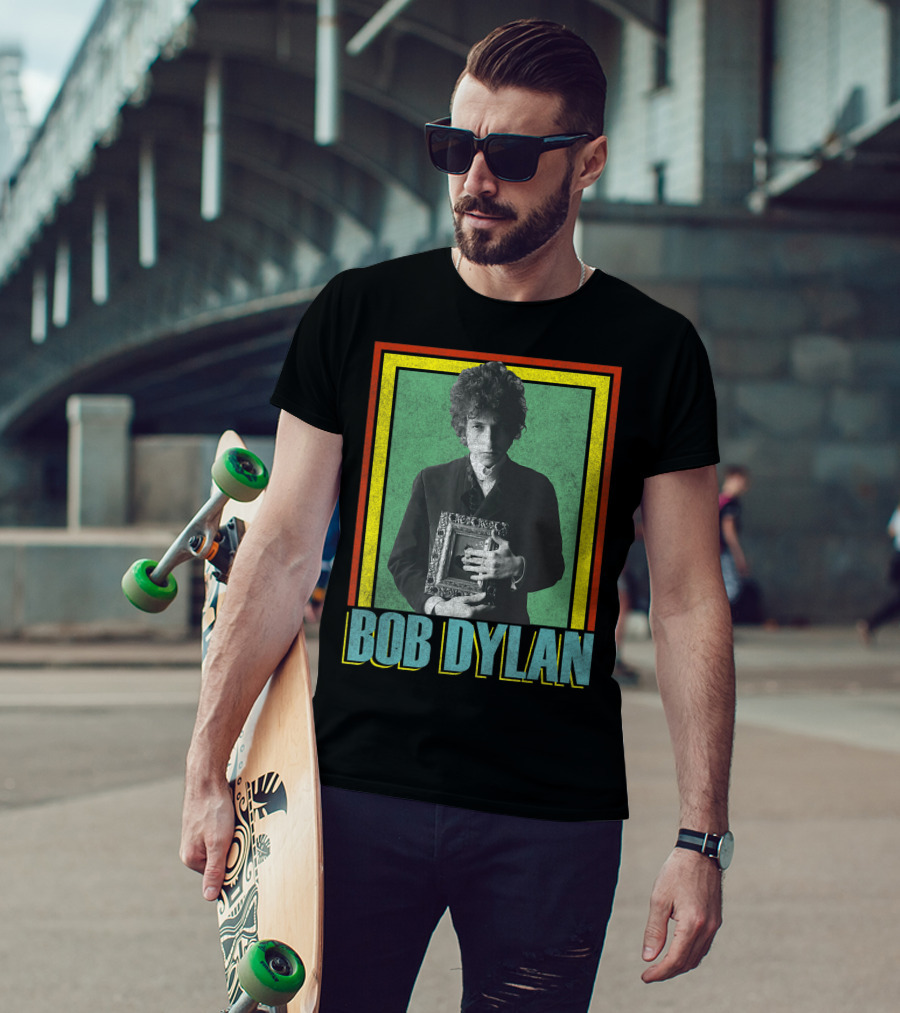 Bob Dylan Holding Framed Picture T-Shirt