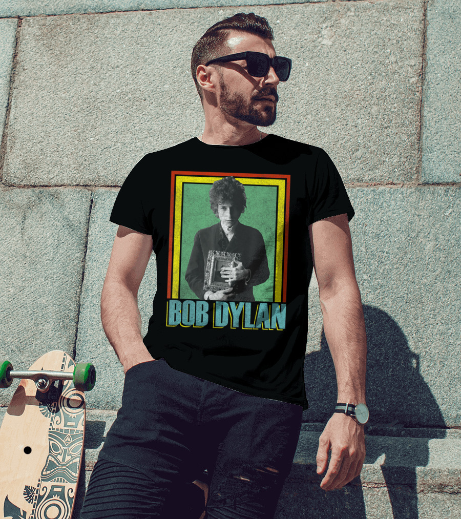 Bob Dylan Holding Framed Picture T-Shirt