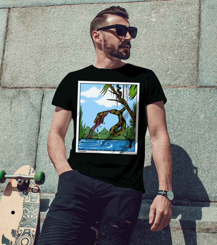 Born Civilized The Science Of Life Dont Give Up Frog Snake Reptile T-Shirt