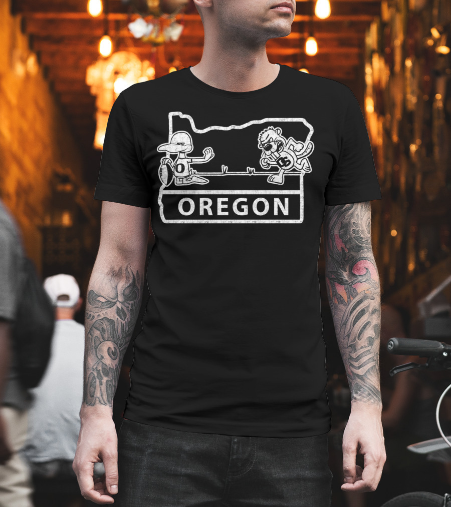 Oregon Ducks Beavers Rivalry College Football Showdown T-Shirt