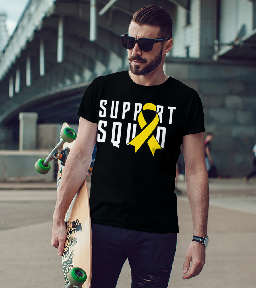 Support Squad Yellow Ribbon Endometriosis Awareness T-Shirt