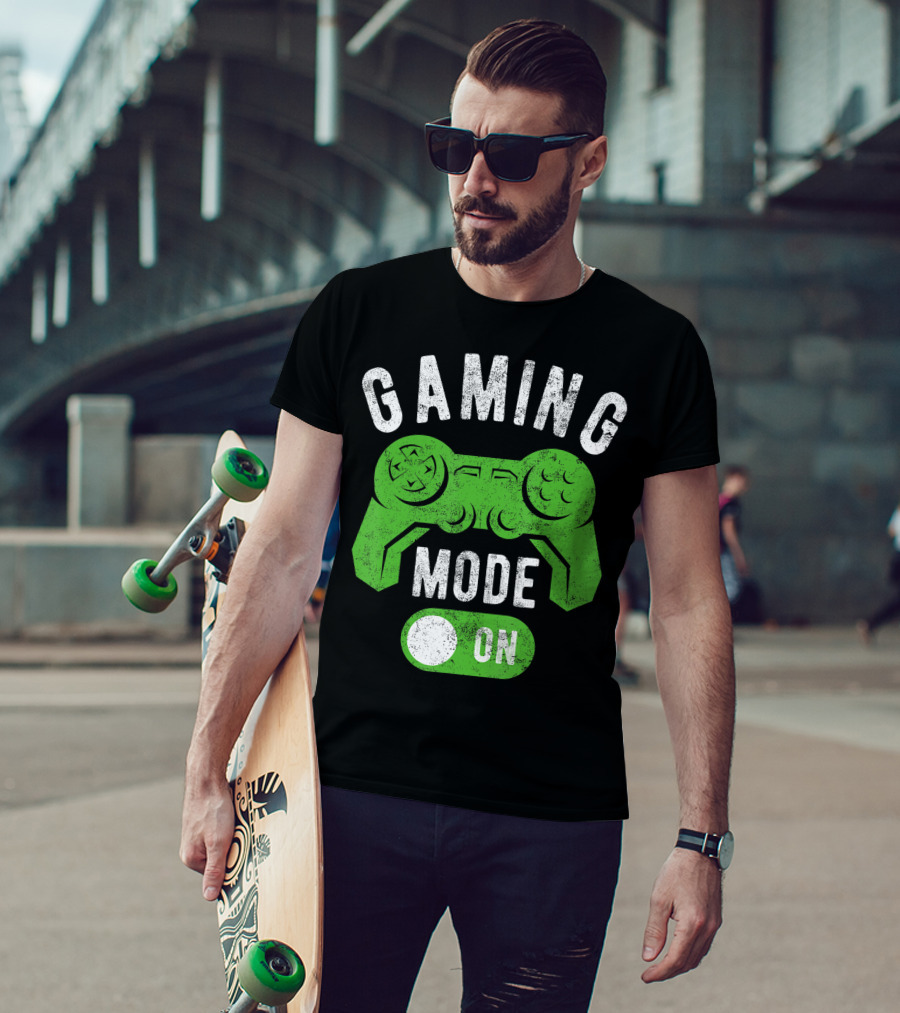 Gaming Mode On Gamer Life Cool Gamer Controller T-Shirt