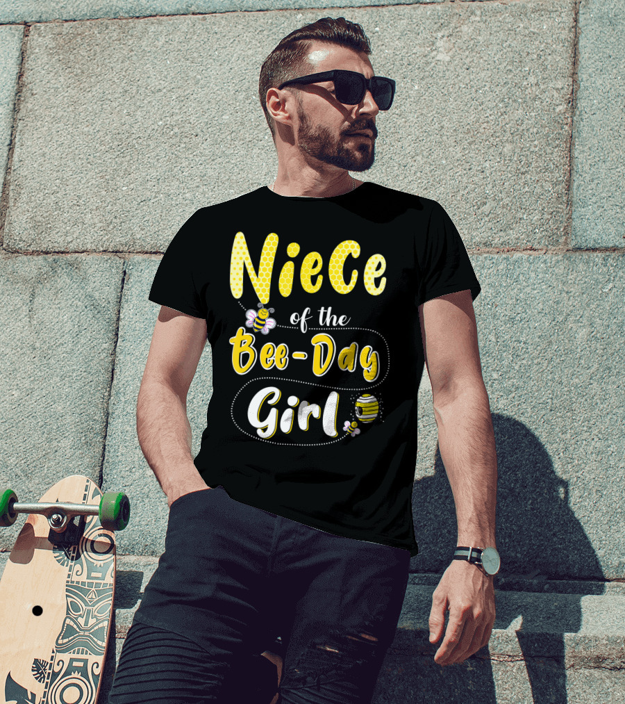 Niece Of The Bee Day Girl Hive Party Birthday Matching T-Shirt