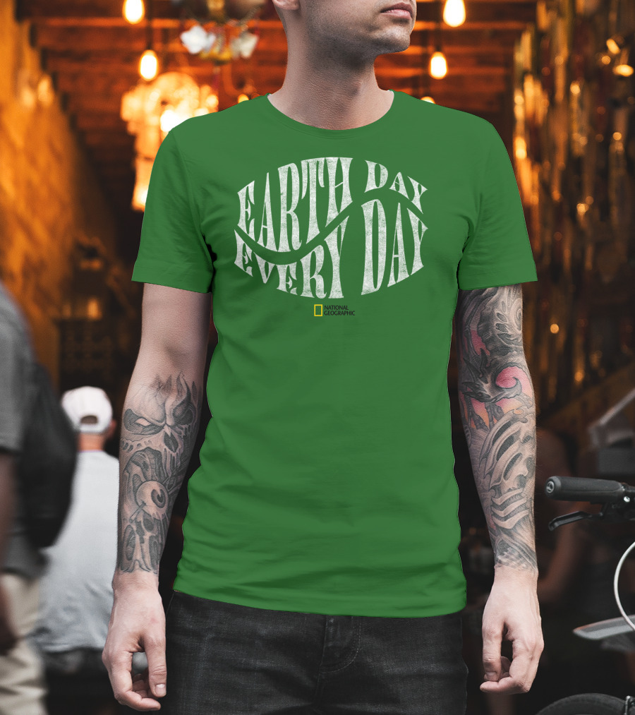 National Geographic Earth Day Every Day Environmental Awareness T-Shirt