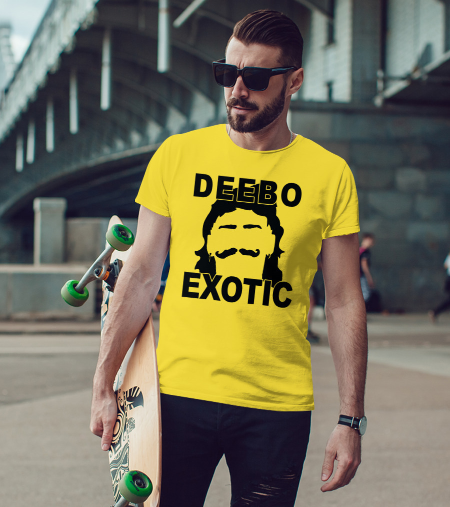 DEEB0 EX0TIC Μullet Mustache T-Shirt